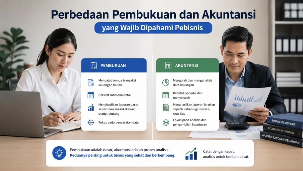 Perbedaan Pembukuan dan Akuntansi yang Wajib Dipahami Pebisnis