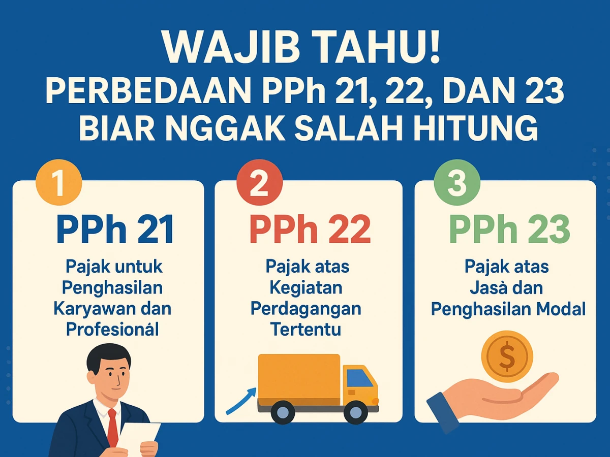Wajib Tahu! Perbedaan PPh 21, 22, dan 23 Biar Nggak Salah Hitung