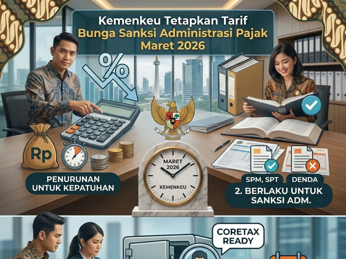 Kemenkeu Tetapkan Tarif Bunga Sanksi Administrasi Pajak Maret 2026. Ini yang Perlu Kamu Tahu